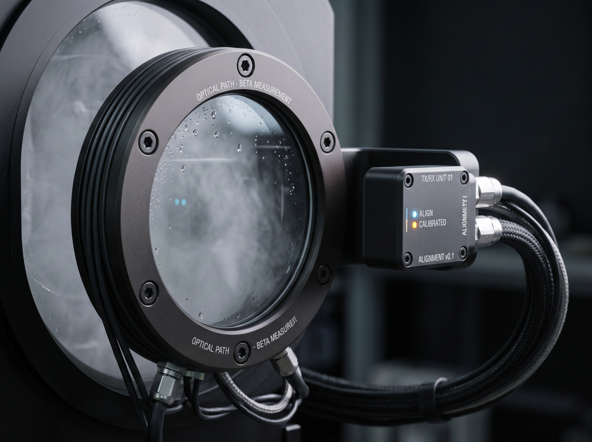 Concept of an optical window and sensor module for the fog experiment